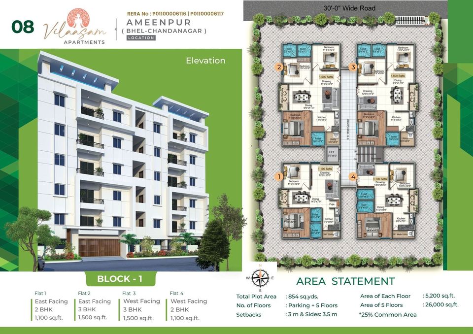 MCOR Vilaasam -Ready To Move Flats for sale In Ameenpur - BHEL-HYD - 8500204047